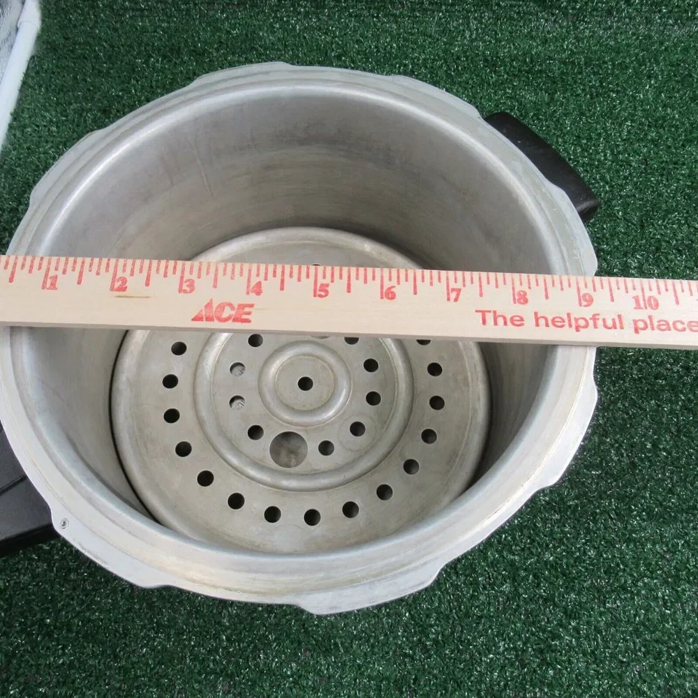 Vtg Mirror-Matic Pressure Cooker 394M 4QT Aluminum w/Jiggler & Gasket-Made USA‎